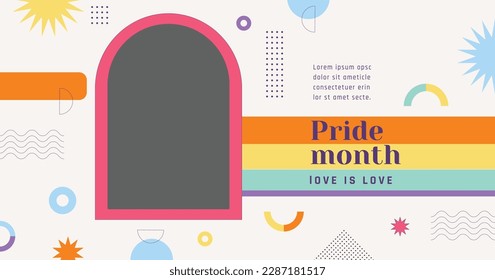 pride month celebration concept background. happy pride day. celebration and commemoration of lesbian, gay, bisexual, and transgender pride. LGBT Pride Month. vector illustration design template. June