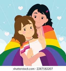 fondo del concepto de celebración del mes del orgullo feliz día del orgullo. celebración y conmemoración del orgullo de lesbianas, gays, bisexuales y transgénero. Mes del Orgullo LGBT. plantilla de diseño de ilustración vectorial. Junio