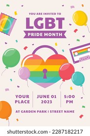 pride month celebration concept background. happy pride day. celebration and commemoration of lesbian, gay, bisexual, and transgender pride. LGBT Pride Month. vector illustration design template. June