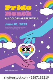 pride month celebration concept background. happy pride day. celebration and commemoration of lesbian, gay, bisexual, and transgender pride. LGBT Pride Month. vector illustration design template. June