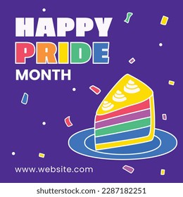 pride month celebration concept background. happy pride day. celebration and commemoration of lesbian, gay, bisexual, and transgender pride. LGBT Pride Month. vector illustration design template. June