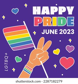 pride month celebration concept background. happy pride day. celebration and commemoration of lesbian, gay, bisexual, and transgender pride. LGBT Pride Month. vector illustration design template. June