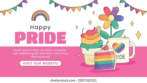 pride month celebration concept background. happy pride day. celebration and commemoration of lesbian, gay, bisexual, and transgender pride. LGBT Pride Month. vector illustration design template. June