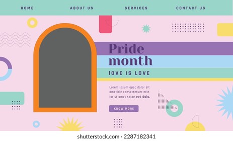 pride month celebration concept background. happy pride day. celebration and commemoration of lesbian, gay, bisexual, and transgender pride. LGBT Pride Month. vector illustration design template. June