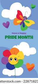 pride month celebration concept background. happy pride day. celebration and commemoration of lesbian, gay, bisexual, and transgender pride. LGBT Pride Month. vector illustration design template. June