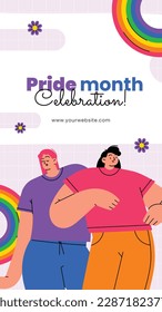 pride month celebration concept background. happy pride day. celebration and commemoration of lesbian, gay, bisexual, and transgender pride. LGBT Pride Month. vector illustration design template. June