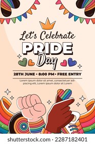 pride month celebration concept background. happy pride day. celebration and commemoration of lesbian, gay, bisexual, and transgender pride. LGBT Pride Month. vector illustration design template. June