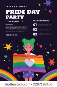 Stolz Monat Feiern Konzept Hintergrund. fröhlicher Stolz Tag. Feiern und Gedenken an lesbischen, schwulen, bisexuellen und transsexuellen Stolz. LGBT Pride Monat. Vektorgrafik-Designvorlage. Juni