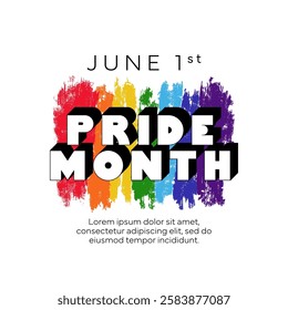 Pride month celebration concept background.  Happy pride day. LGBT Pride Month