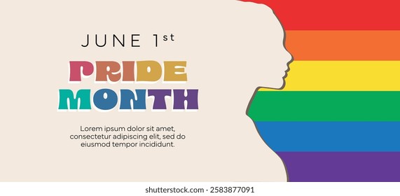 Pride month celebration concept background.  Happy pride day. LGBT Pride Month