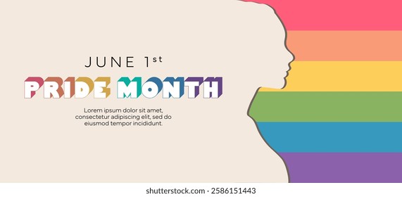 Pride month celebration concept background.  Happy pride day. LGBT Pride Month