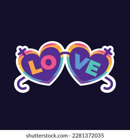 pride month celebration element. happy pride day. celebration and commemoration of lesbian, gay, bisexual, and transgender pride. LGBT Pride Month. vector illustration design. June. Label, sticker.