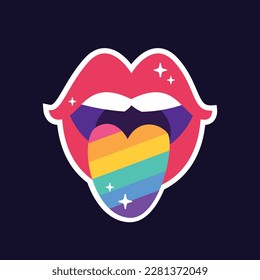 Stolz Monat Feiern Element. fröhlicher Stolz Tag. Feiern und Gedenken an lesbischen, schwulen, bisexuellen und transsexuellen Stolz. LGBT Pride Monat. Vektorgrafik-Design. Juni. Etikett, Aufkleber.