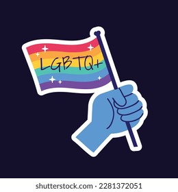 pride month celebration element. happy pride day. celebration and commemoration of lesbian, gay, bisexual, and transgender pride. LGBT Pride Month. vector illustration design. June. Label, sticker.