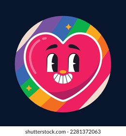 pride month celebration element. happy pride day. celebration and commemoration of lesbian, gay, bisexual, and transgender pride. LGBT Pride Month. vector illustration design. June. Label, sticker.