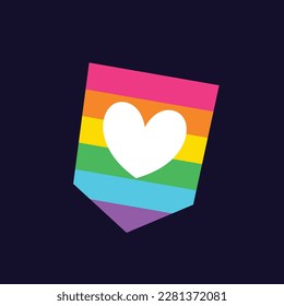 pride month celebration element. happy pride day. celebration and commemoration of lesbian, gay, bisexual, and transgender pride. LGBT Pride Month. vector illustration design. June. Label, sticker.