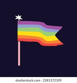 Stolz Monat Feiern Element. fröhlicher Stolz Tag. Feiern und Gedenken an lesbischen, schwulen, bisexuellen und transsexuellen Stolz. LGBT Pride Monat. Vektorgrafik-Design. Juni. Etikett, Aufkleber.