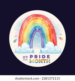 pride month celebration element. happy pride day. celebration and commemoration of lesbian, gay, bisexual, and transgender pride. LGBT Pride Month. vector illustration design. June. Label, sticker.