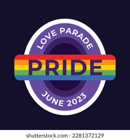 pride month celebration element. happy pride day. celebration and commemoration of lesbian, gay, bisexual, and transgender pride. LGBT Pride Month. vector illustration design. June. Label, sticker.