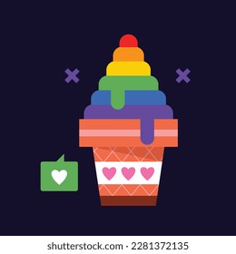 pride month celebration element. happy pride day. celebration and commemoration of lesbian, gay, bisexual, and transgender pride. LGBT Pride Month. vector illustration design. June. Label, sticker.