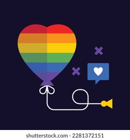 pride month celebration element. happy pride day. celebration and commemoration of lesbian, gay, bisexual, and transgender pride. LGBT Pride Month. vector illustration design. June. Label, sticker.