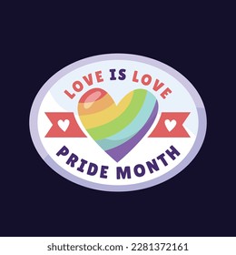 pride month celebration element. happy pride day. celebration and commemoration of lesbian, gay, bisexual, and transgender pride. LGBT Pride Month. vector illustration design. June. Label, sticker.