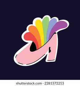 pride month celebration element. happy pride day. celebration and commemoration of lesbian, gay, bisexual, and transgender pride. LGBT Pride Month. vector illustration design. June. Label, sticker.