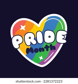 pride month celebration element. happy pride day. celebration and commemoration of lesbian, gay, bisexual, and transgender pride. LGBT Pride Month. vector illustration design. June. Label, sticker.