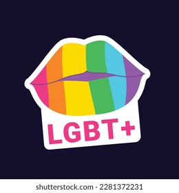 pride month celebration element. happy pride day. celebration and commemoration of lesbian, gay, bisexual, and transgender pride. LGBT Pride Month. vector illustration design. June. Label, sticker.