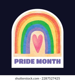 pride month celebration element. happy pride day. celebration and commemoration of lesbian, gay, bisexual, and transgender pride. LGBT Pride Month. vector illustration design. June. Label, sticker.