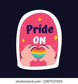 pride month celebration element. happy pride day. celebration and commemoration of lesbian, gay, bisexual, and transgender pride. LGBT Pride Month. vector illustration design. June. Label, sticker.