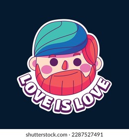 pride month celebration element. happy pride day. celebration and commemoration of lesbian, gay, bisexual, and transgender pride. LGBT Pride Month. vector illustration design. June. Label, sticker.