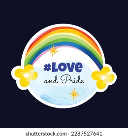 pride month celebration element. happy pride day. celebration and commemoration of lesbian, gay, bisexual, and transgender pride. LGBT Pride Month. vector illustration design. June. Label, sticker.
