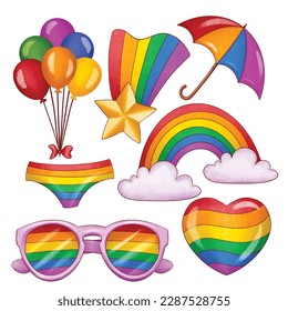 pride month celebration element. happy pride day. celebration and commemoration of lesbian, gay, bisexual, and transgender pride. LGBT Pride Month. vector illustration design. June. Label, sticker.