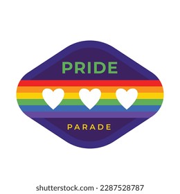 pride month celebration element. happy pride day. celebration and commemoration of lesbian, gay, bisexual, and transgender pride. LGBT Pride Month. vector illustration design. June. Label, sticker.