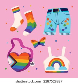 pride month celebration element. happy pride day. celebration and commemoration of lesbian, gay, bisexual, and transgender pride. LGBT Pride Month. vector illustration design. June. Label, sticker.