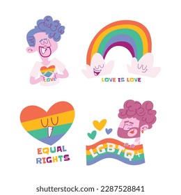 Stolz Monat Feiern Element. fröhlicher Stolz Tag. Feiern und Gedenken an lesbischen, schwulen, bisexuellen und transsexuellen Stolz. LGBT Pride Monat. Vektorgrafik-Design. Juni. Etikett, Aufkleber.