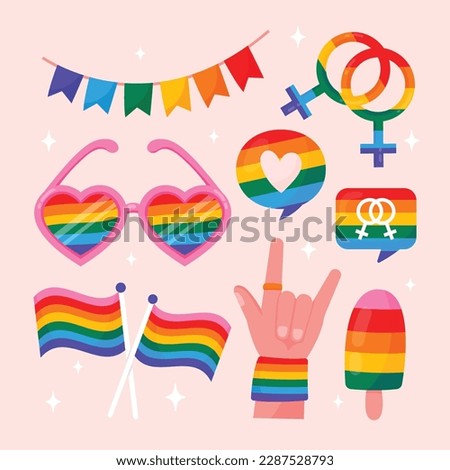 pride month celebration element. happy pride day. celebration and commemoration of lesbian, gay, bisexual, and transgender pride. LGBT Pride Month. vector illustration design. June. Label, sticker.