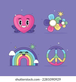 pride month celebration elements. concept. happy pride day. celebration and commemoration of lesbian, gay, bisexual, and transgender pride. LGBT Pride Month. vector illustration. June. Label, sticker.