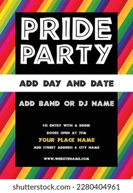 Pride month celebration flyer poster social media post design