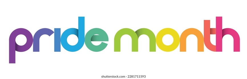 Banner für PRIDE MONTH, bunter Vektorgrafik