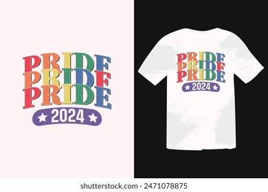 Pride Month EPS T-Shirt Design, Pride Day EPS Shirt, Vektorgrafik Pride Design Vorlage