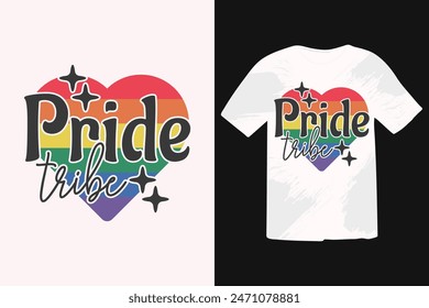 Pride Month EPS T-Shirt Design, Pride Day EPS Shirt, Vektorgrafik Pride Design Vorlage