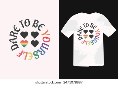 Pride Month EPS T-shirt Design, Pride day EPS Shirt, Vector Pride Design Template