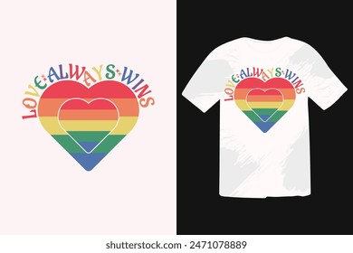 Pride Month EPS T-Shirt Design, Pride Day EPS Shirt, Vektorgrafik Pride Design Vorlage