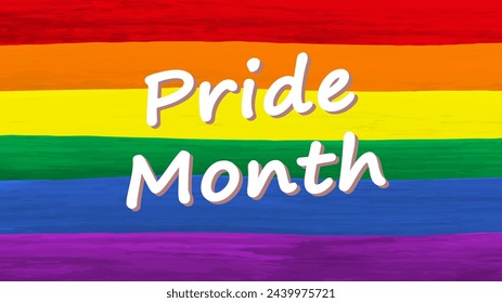 pride month flag. Used for decoration, advertising design, websites or publications, banners, posters and brochures. 