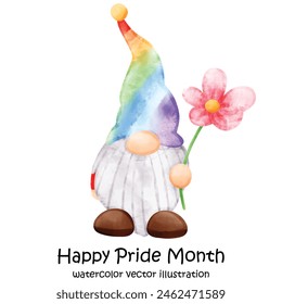 pride month gnome. LGBTQ gnome.