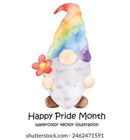 pride month gnome. LGBTQ gnome.