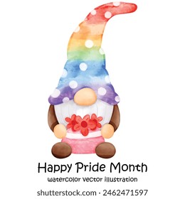 pride month gnome. LGBTQ gnome.