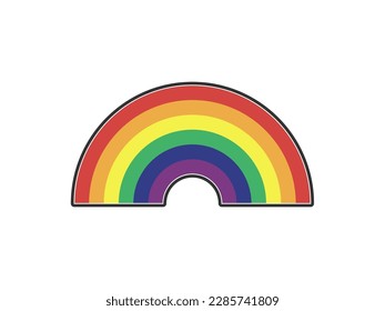 Pride month icon. Rainbow symbol. Diversity representation.